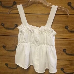 NWOT White Smocked Top